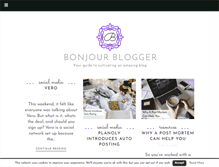 Tablet Screenshot of bonjourblogger.com